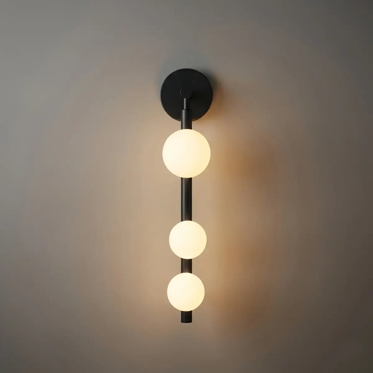 Modern_Wall_Light__Black_Metal_Glass_Globular_Design
